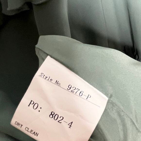 Revelry Harley Chiffon Tiered Maxi Dress 4 Sage Green Ruffle Wedding Guest - Picture 10 of 14